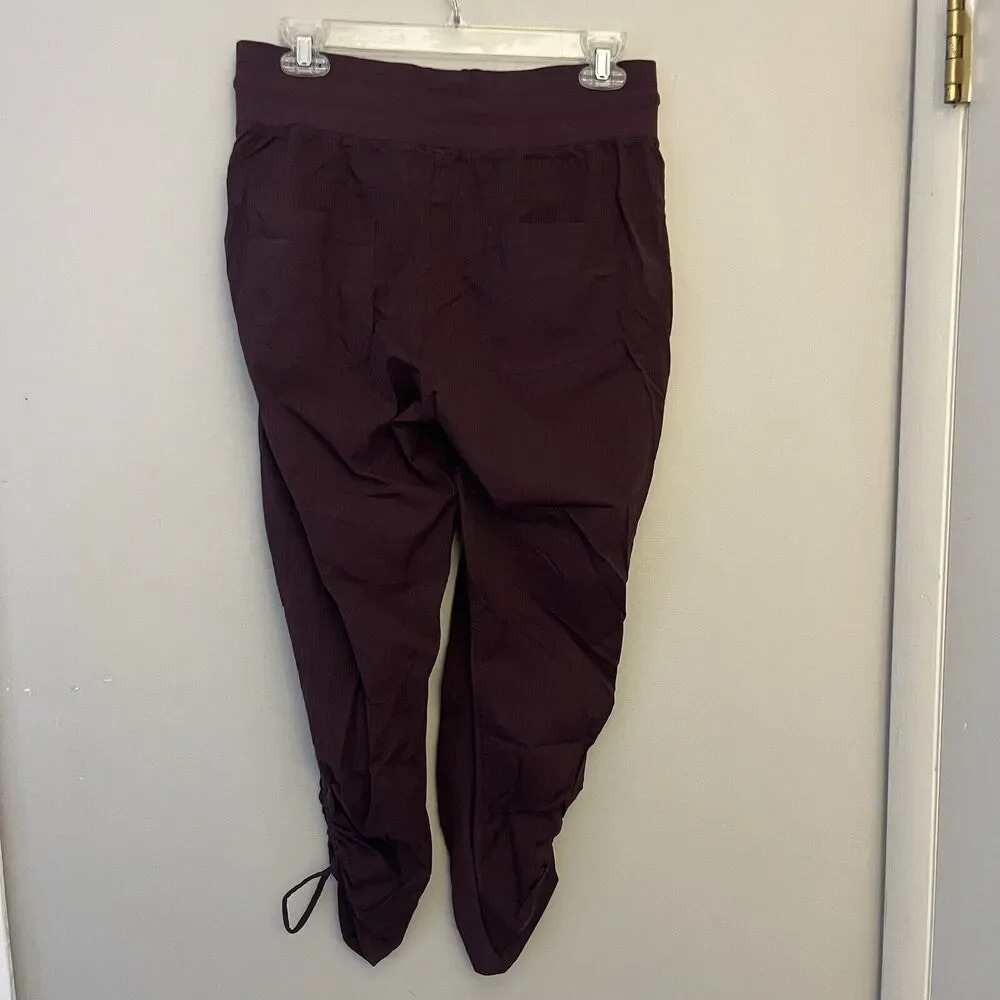 CRZ Yoga Purple Dance Studio Pants Crop Womens Eggplant 30x23 Athleisure Comfort - Picture 7 of 8